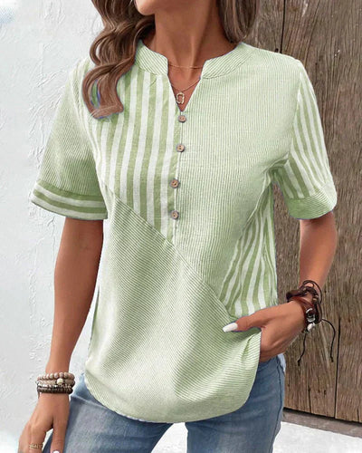 Miranda™ Striped V-Neck Blouse